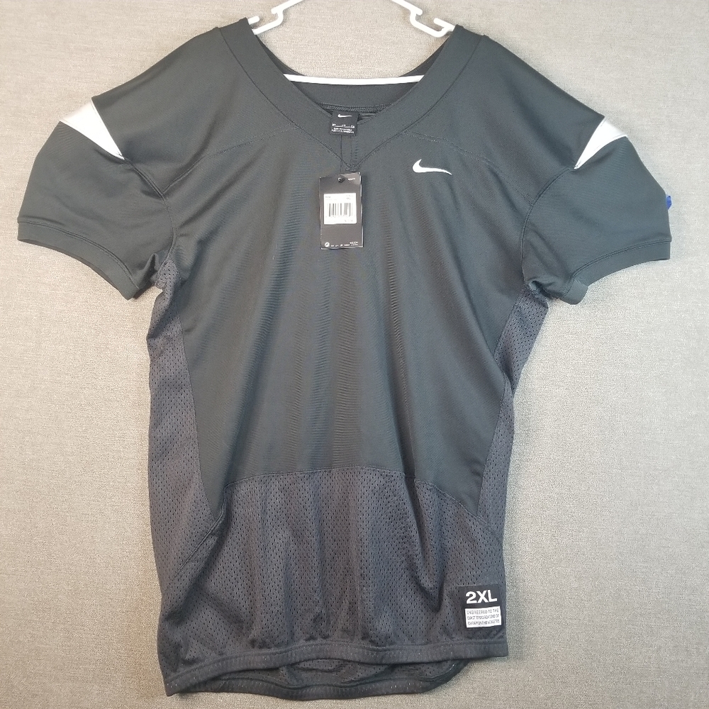 NWT Nike Mens XXL Stock Vapor Pro Vented Football Jersey 845929-061 Black (956)